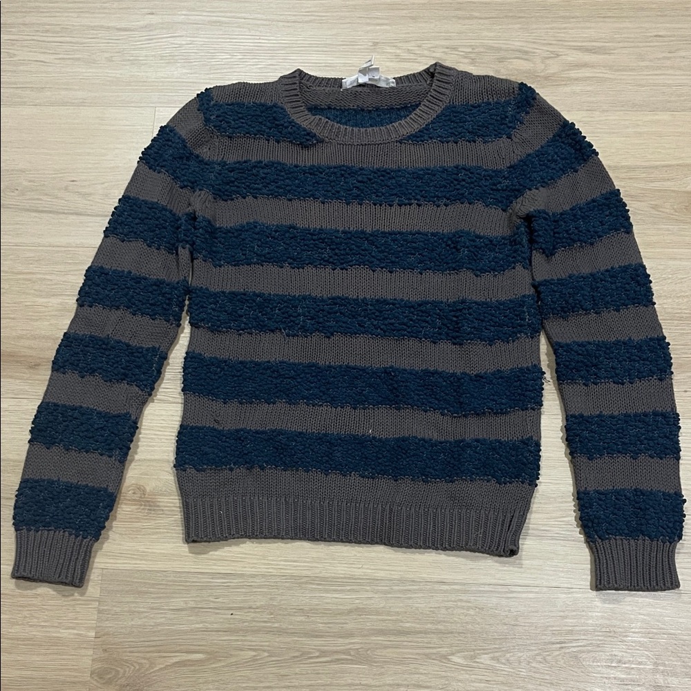 BCBGeneration Brown and Blue Striped Sweater